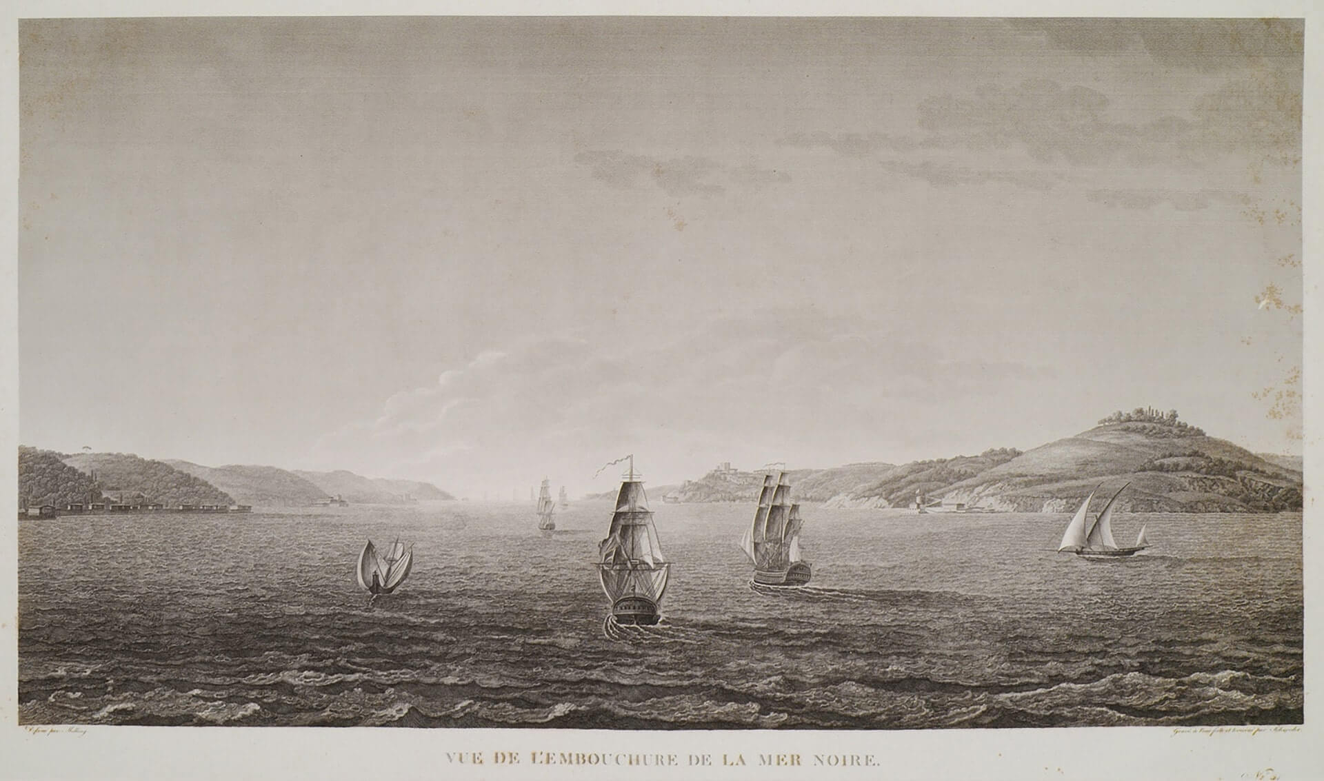 O Βόσπορος και η είσοδος στον Εύξεινο Πόντο (1819), πηγή: Ίδρυμα Αικατερίνης Λασκαρίδη