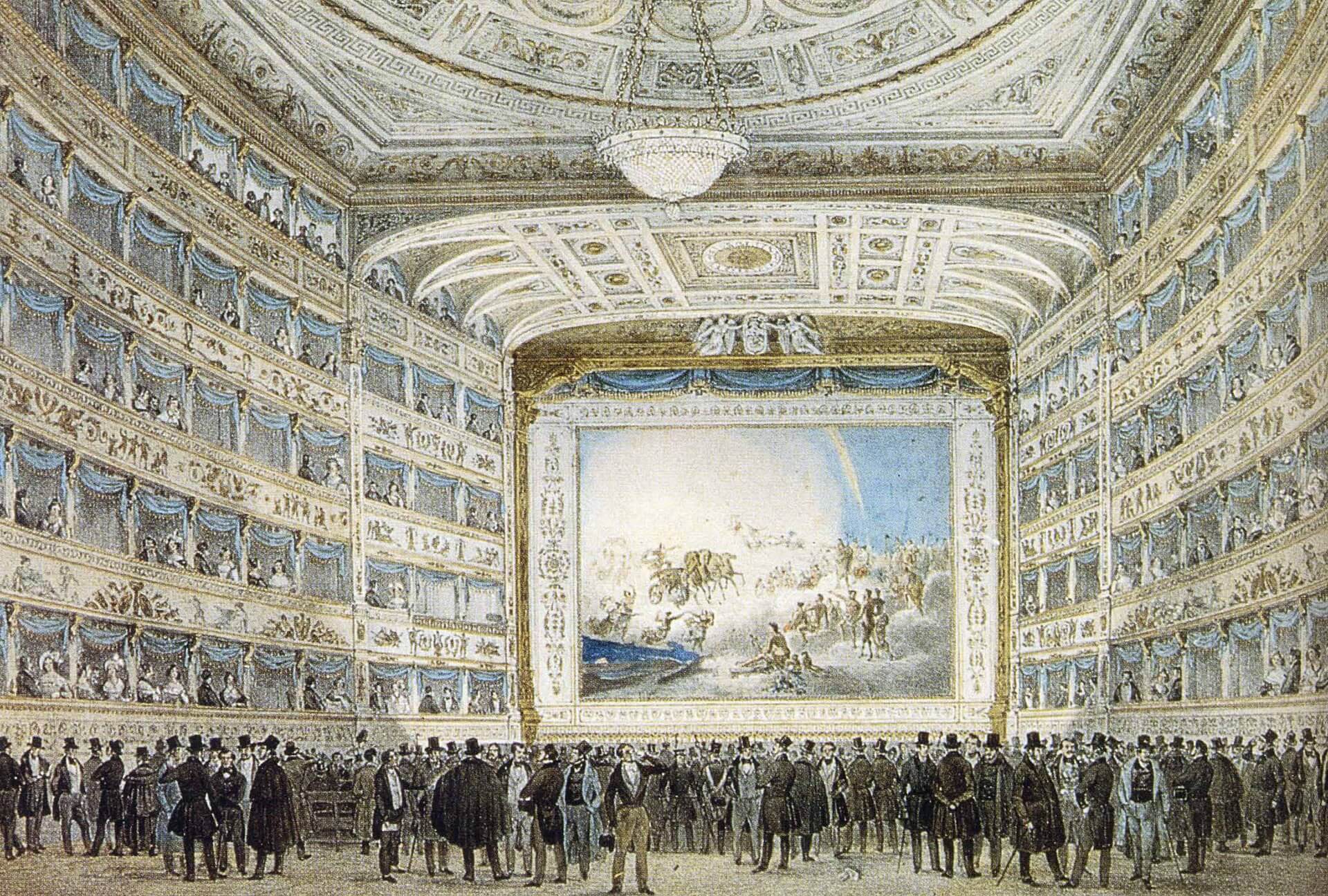 Θέατρο Ο Φοίνικας [La Fenice], Βενετία (1837). Πρωτότυπο έργο στο Μουσείο Κορέρ [Museo Correr] της Βενετίας.