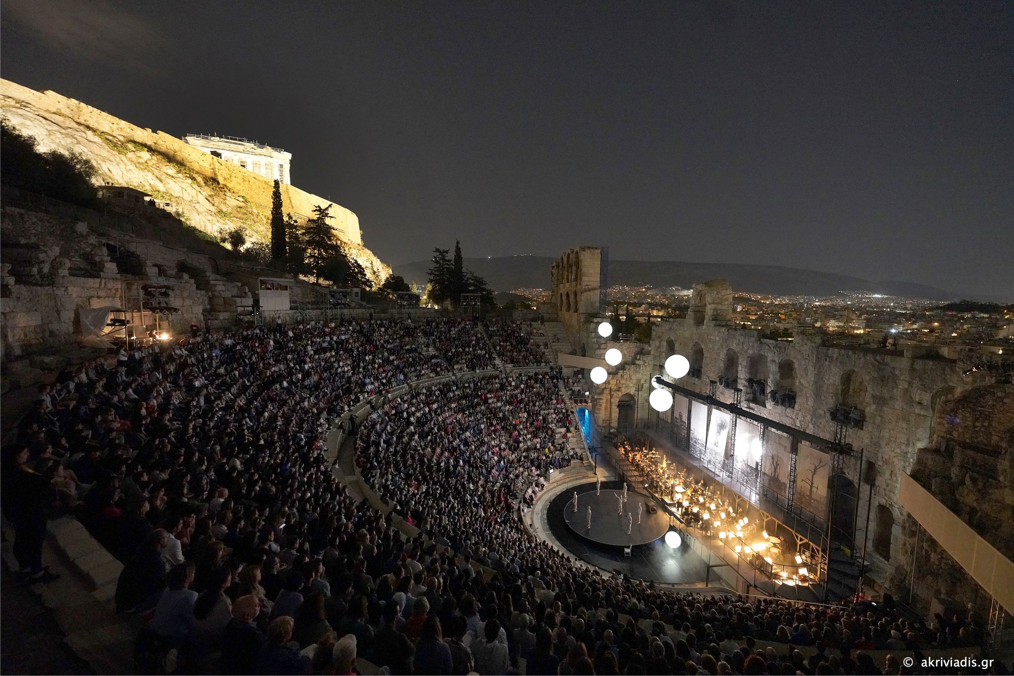 Madama Butterfly by Giacomo Puccini. Conductor: Vassilis Christopoulos, stage direction: Olivier Py, sets and costumes: Pierre-André Weitz, Odeon of Herodes Atticus (2023), photo by Haris Akriviadis 