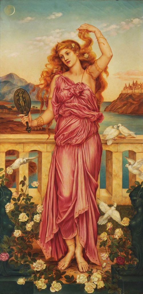 Beautiful Helen in a painting by Evelyn De Morgan